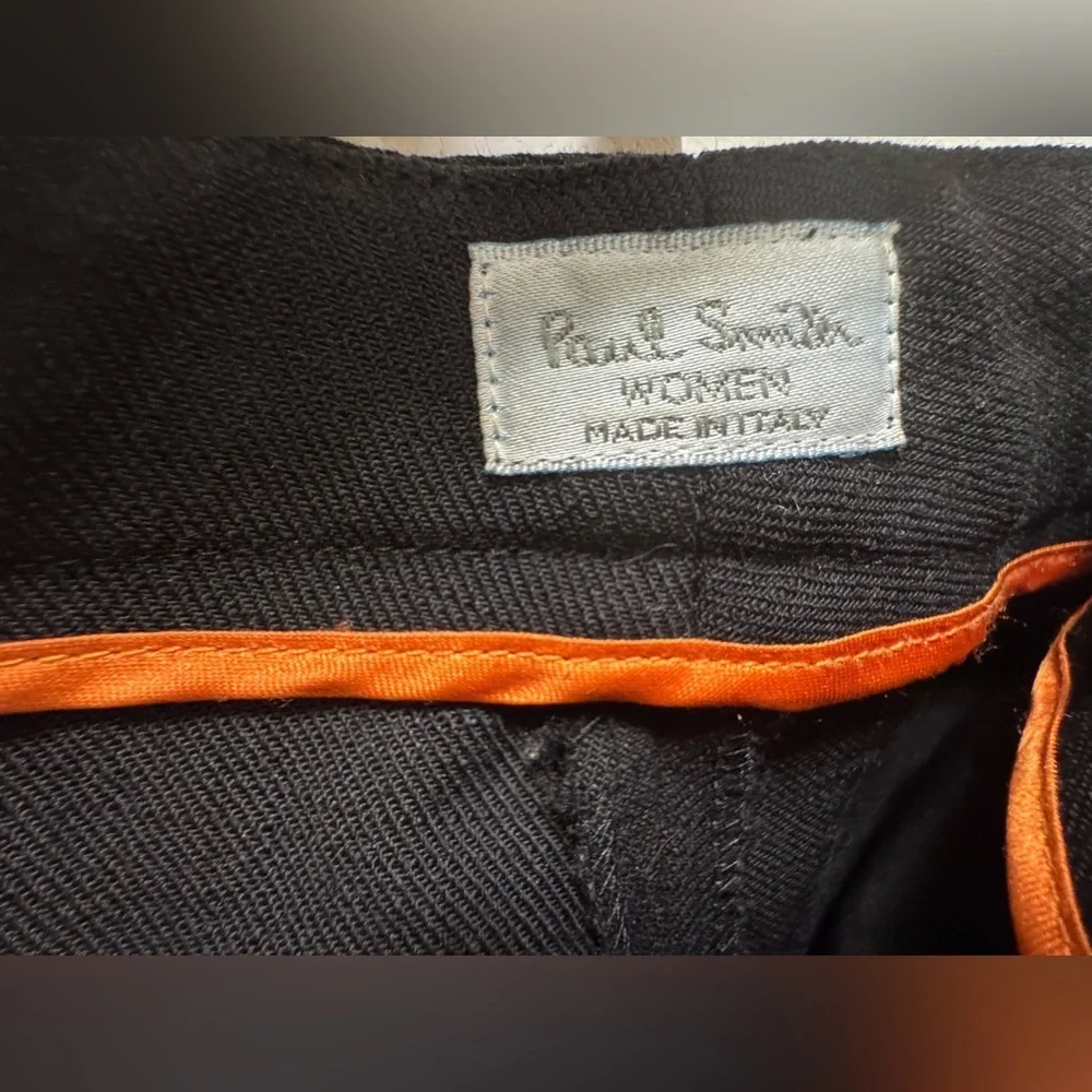 Paul Smith black wool pants with ruffle details size 8